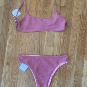 Wave Babe pink shimmer bikini